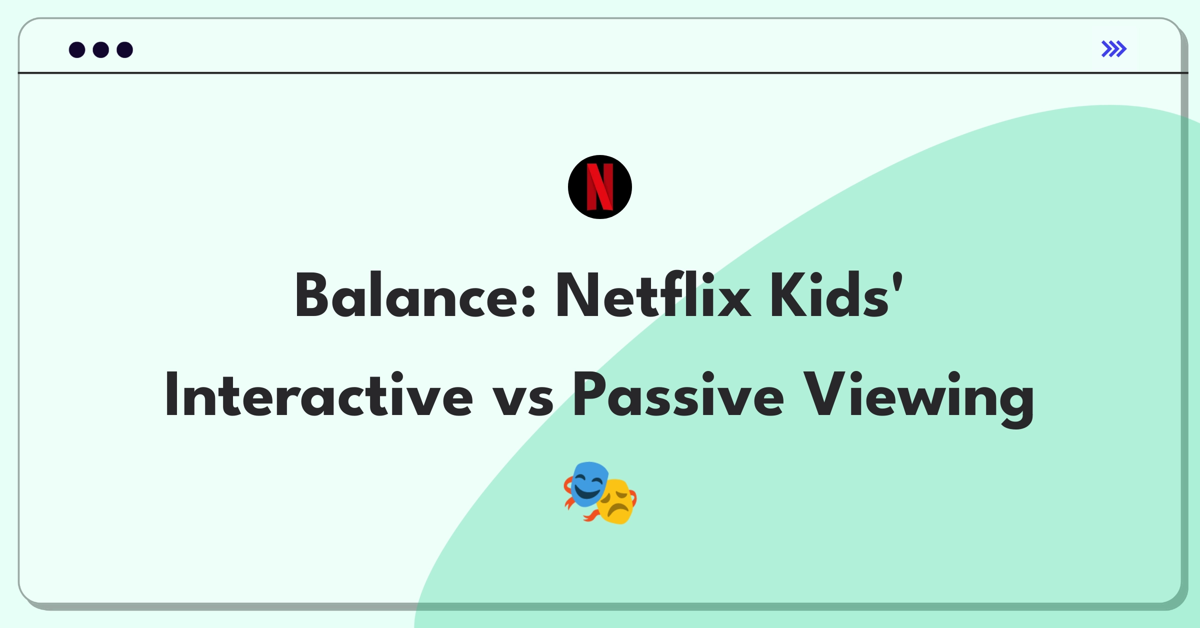 Product Management Tradeoff Question: Netflix Kids interactive features versus passive viewing content strategy