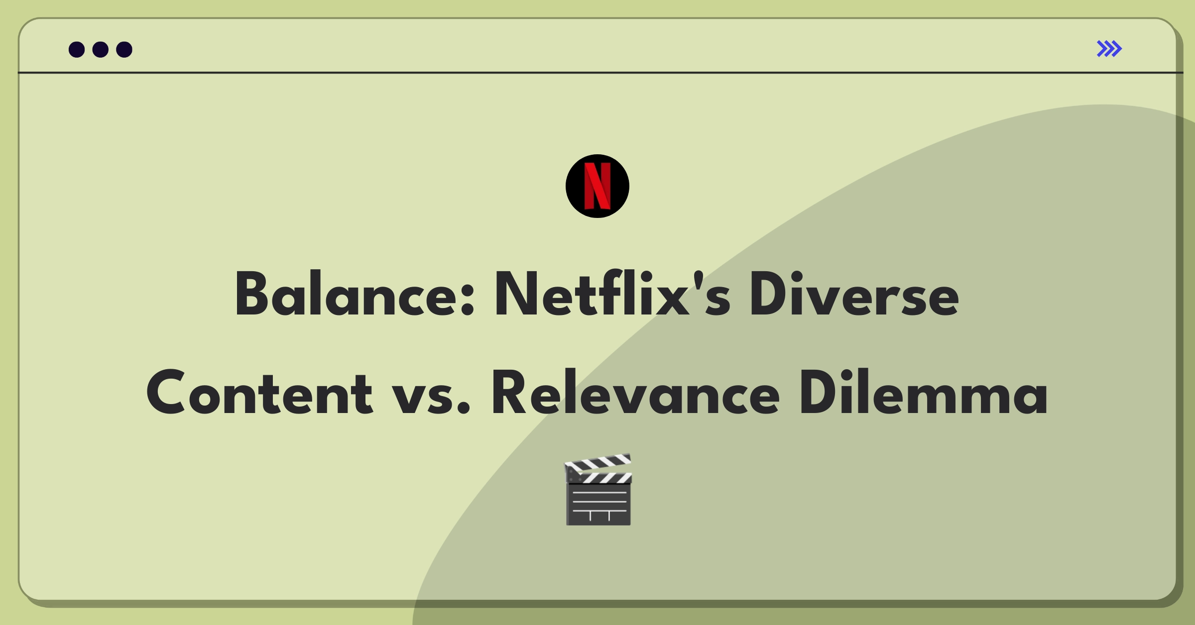 Product Management Trade-off Question: Netflix recommendation system balancing content diversity and relevance