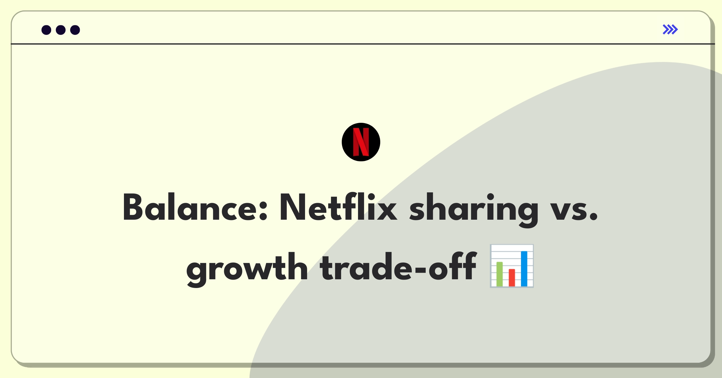 Product Management Trade-off Question: Netflix account sharing controls versus user growth dilemma