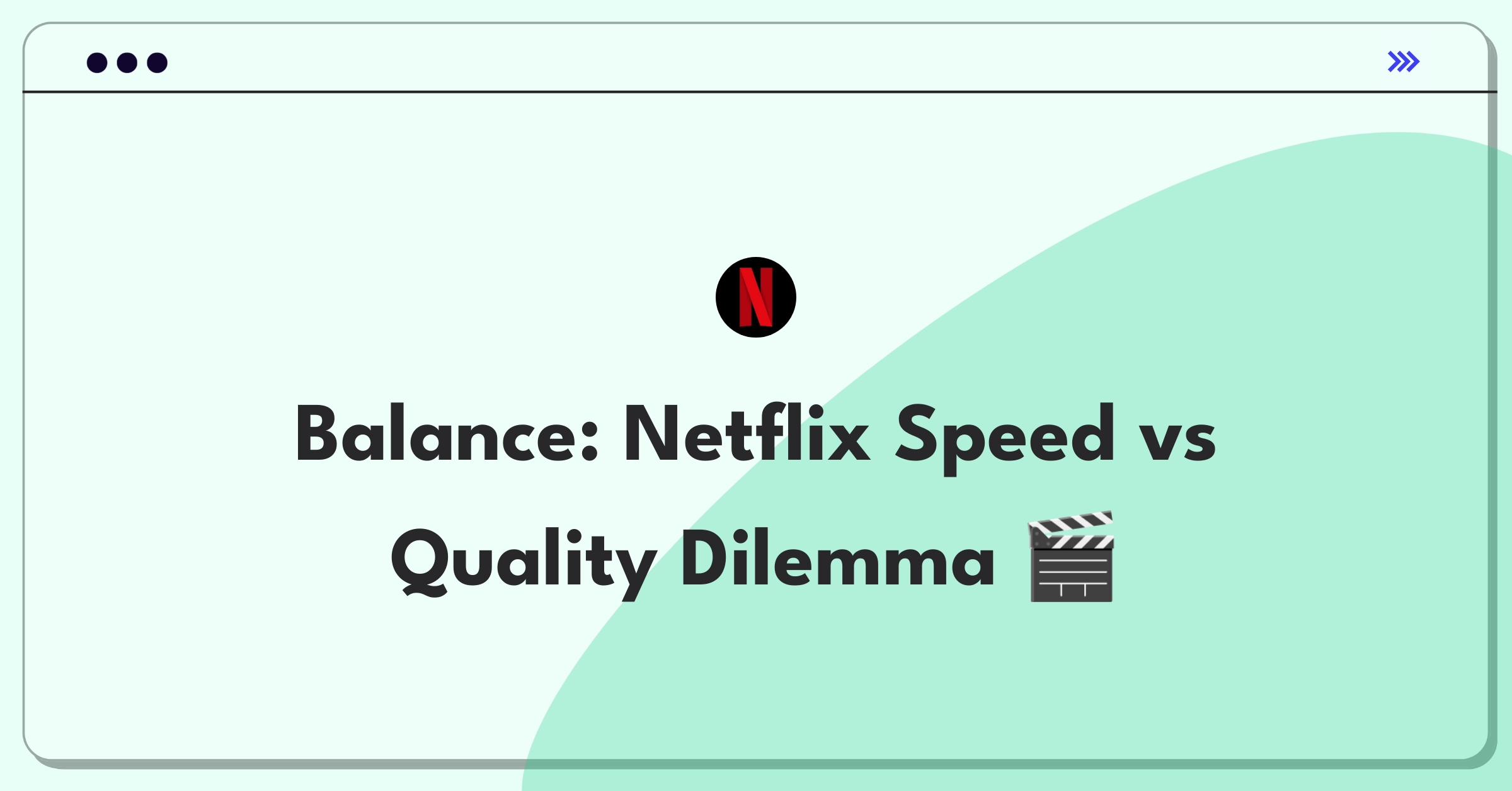 Product Management Trade-off Question: Netflix playback speed options versus video quality analysis