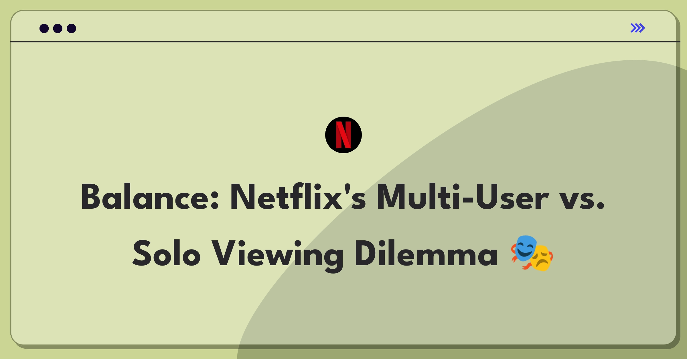 Product Management Strategy Question: Netflix user experience tradeoff between shared and individual viewing features