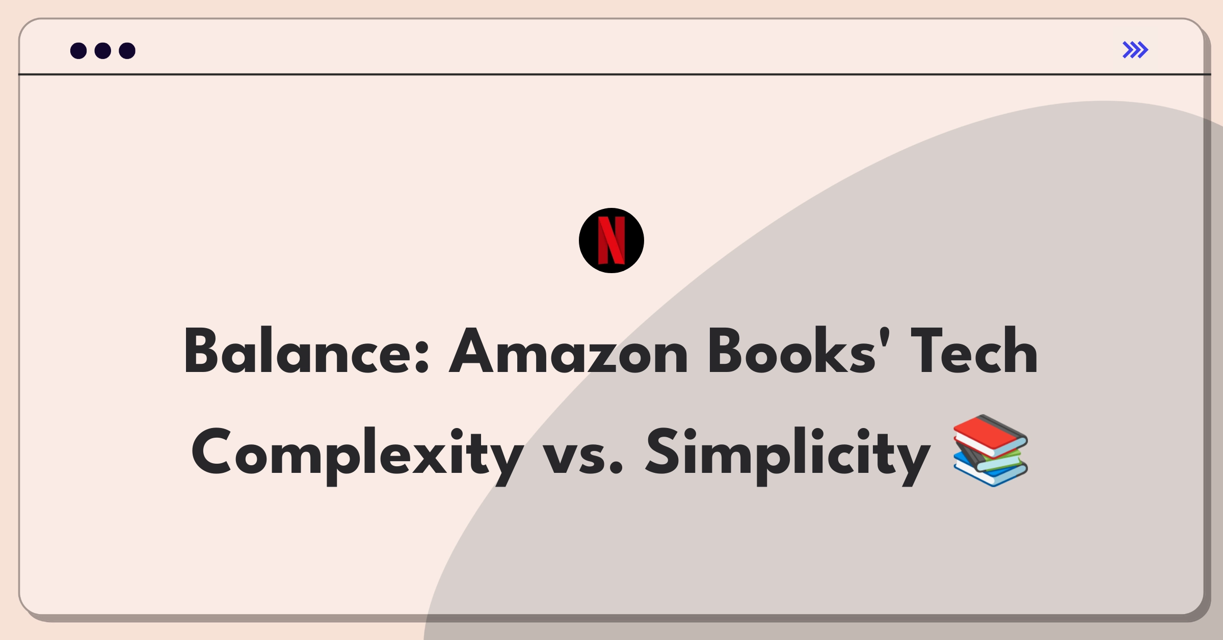 Product Management Trade-off Question: Balancing technology integration with user experience in Amazon Books stores