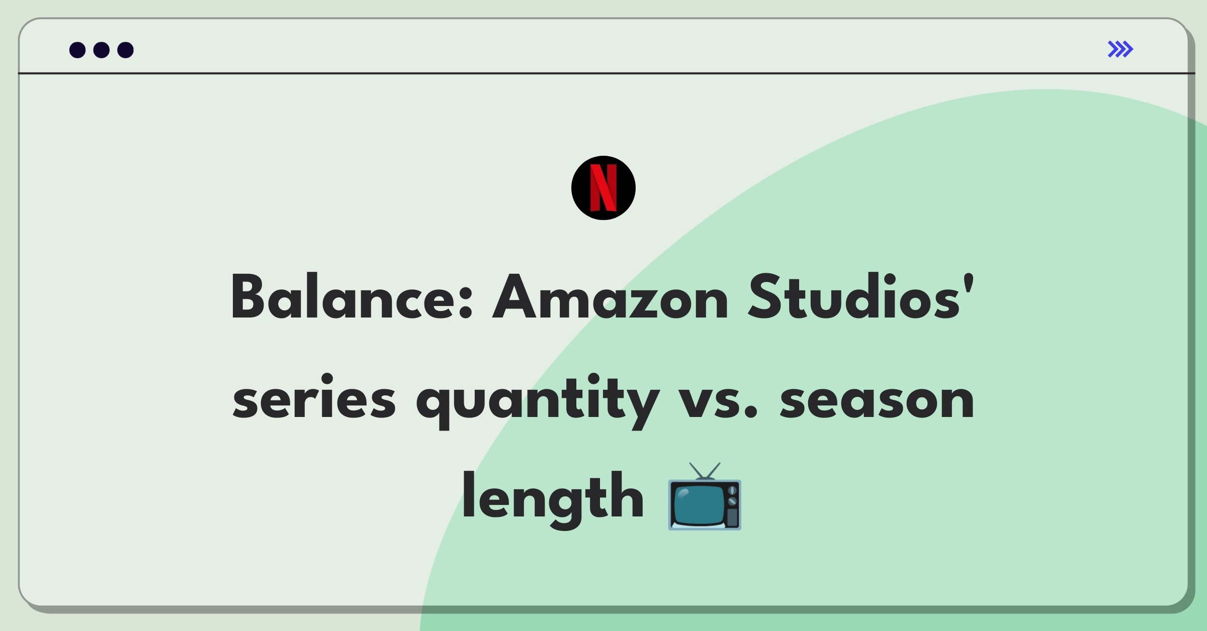 Product Management Trade-off Question: Optimizing Amazon Studios content strategy for viewer engagement