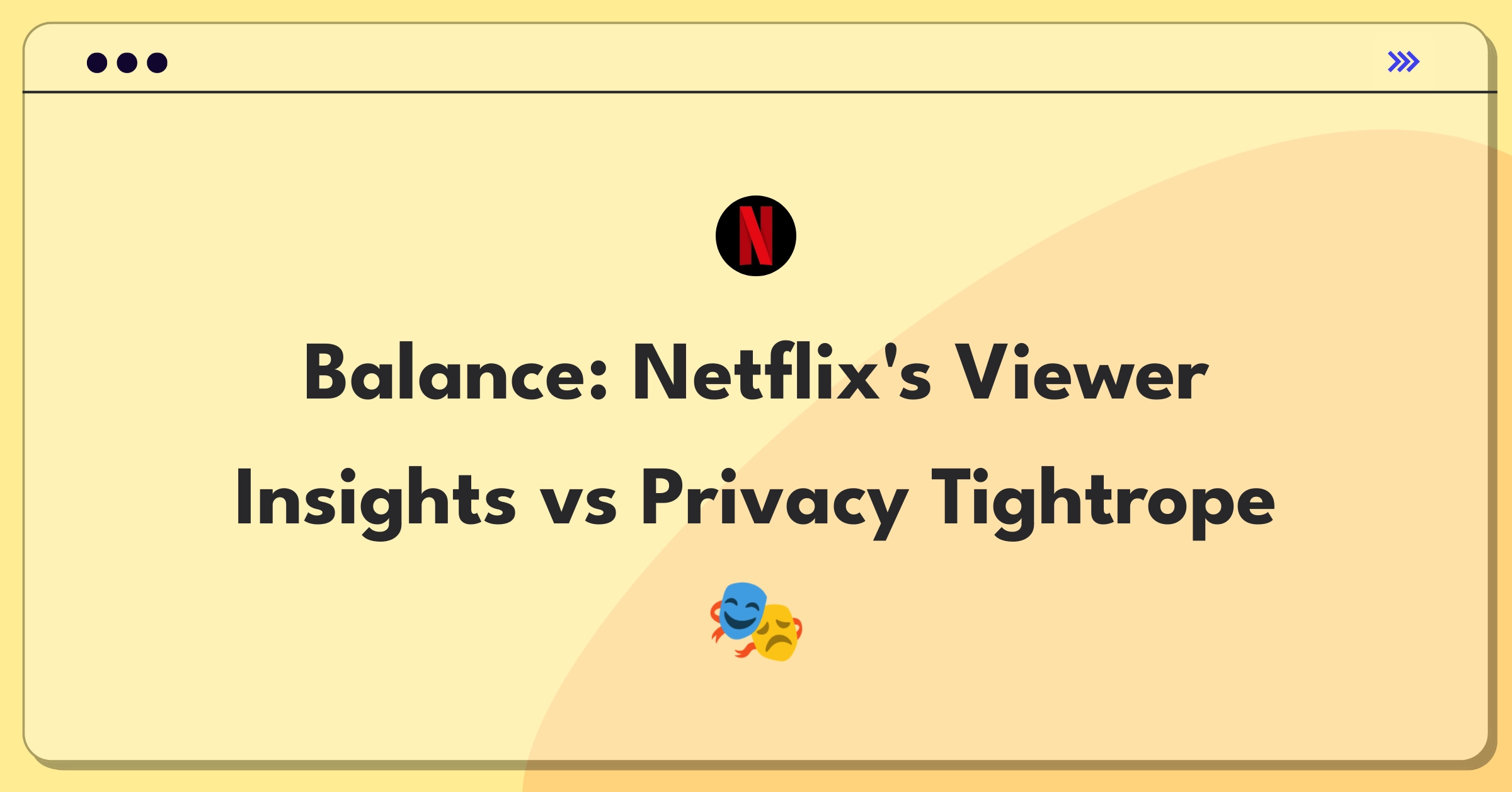 Product Management Tradeoff Question: Netflix watch history analytics versus user privacy considerations