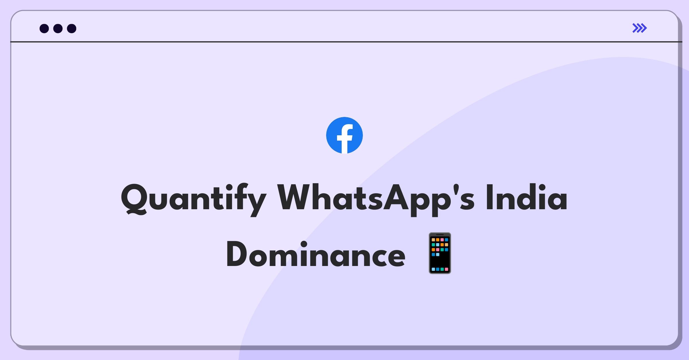 Product Management Guesstimate Question: Estimating WhatsApp's daily chat volume in India