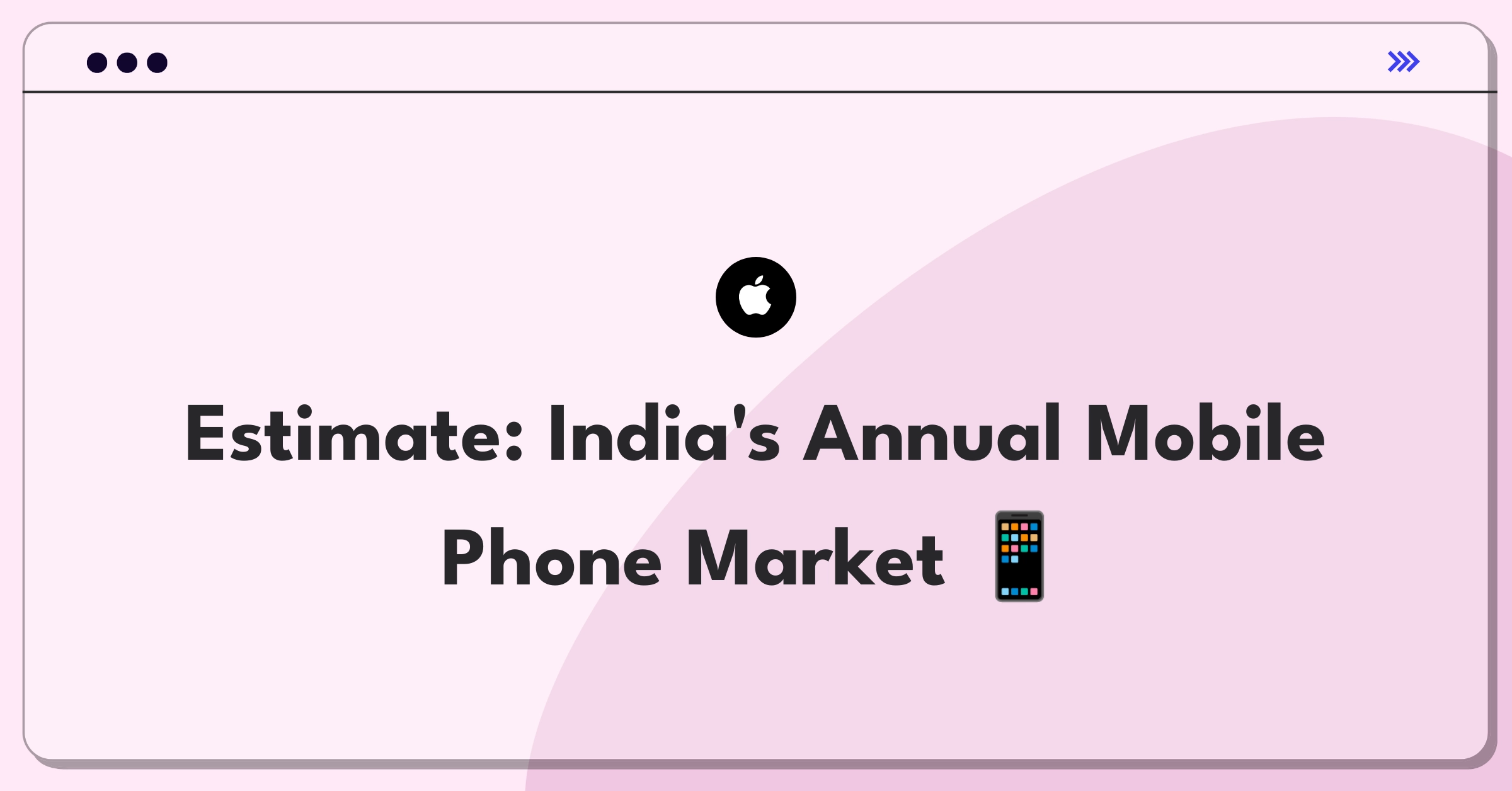 Product Management Market Sizing Question: Estimating annual mobile phone sales in India with urban and rural segmentation