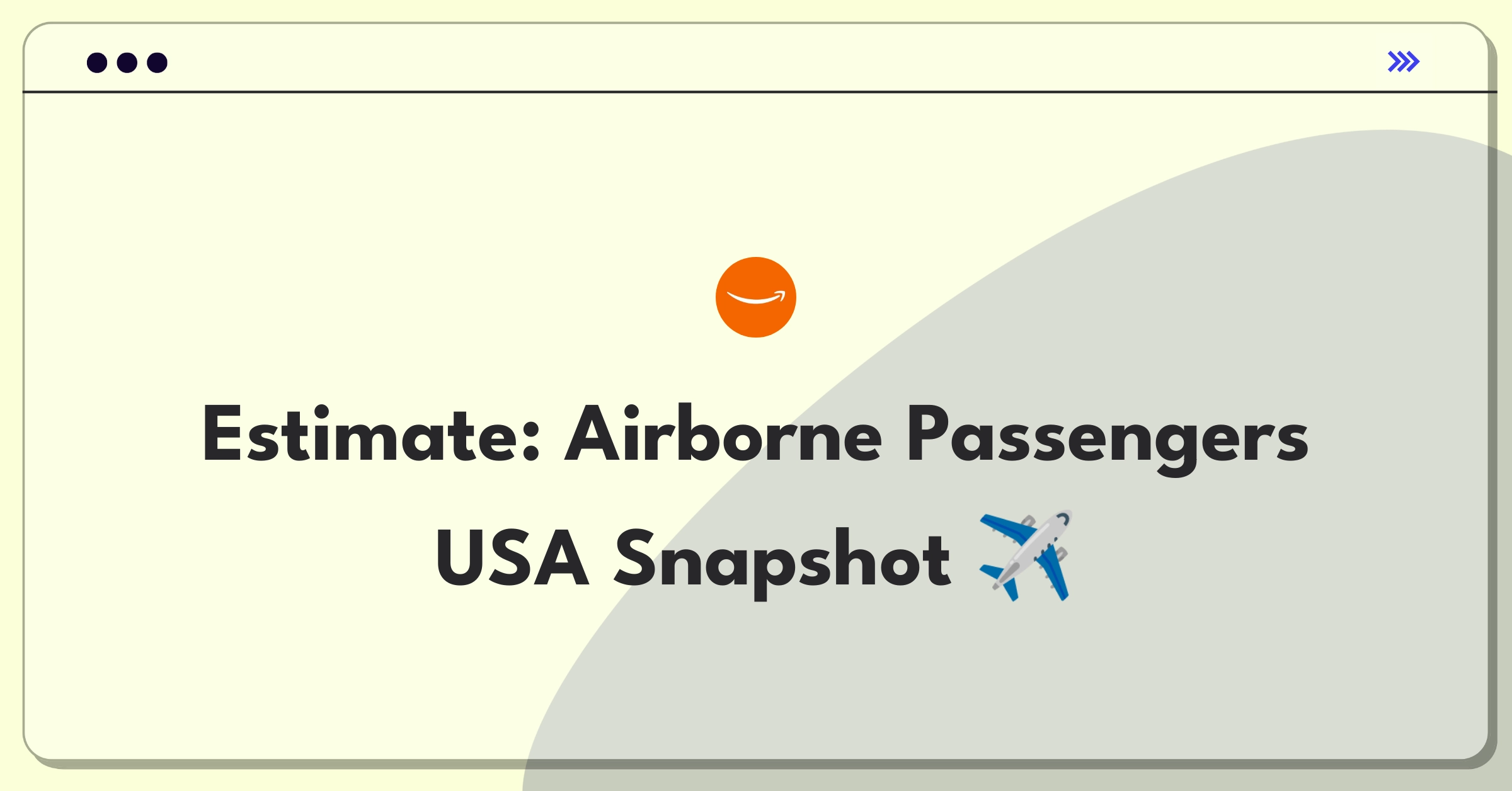 Product Management Guesstimate Question: Estimating number of passengers in US airspace at any given moment