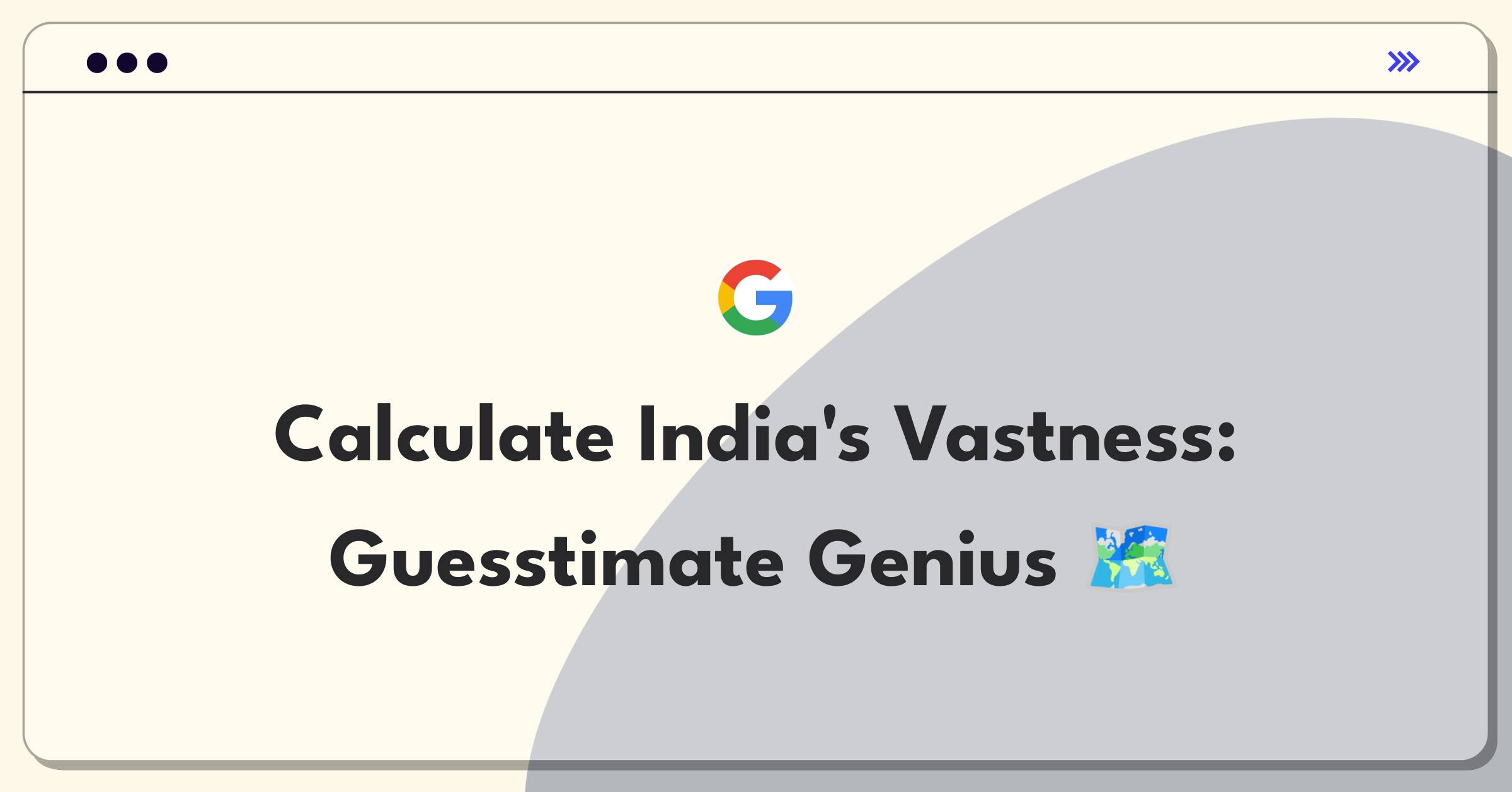 Product Management Guesstimate Question: Estimating the area of India using geometric shapes and assumptions