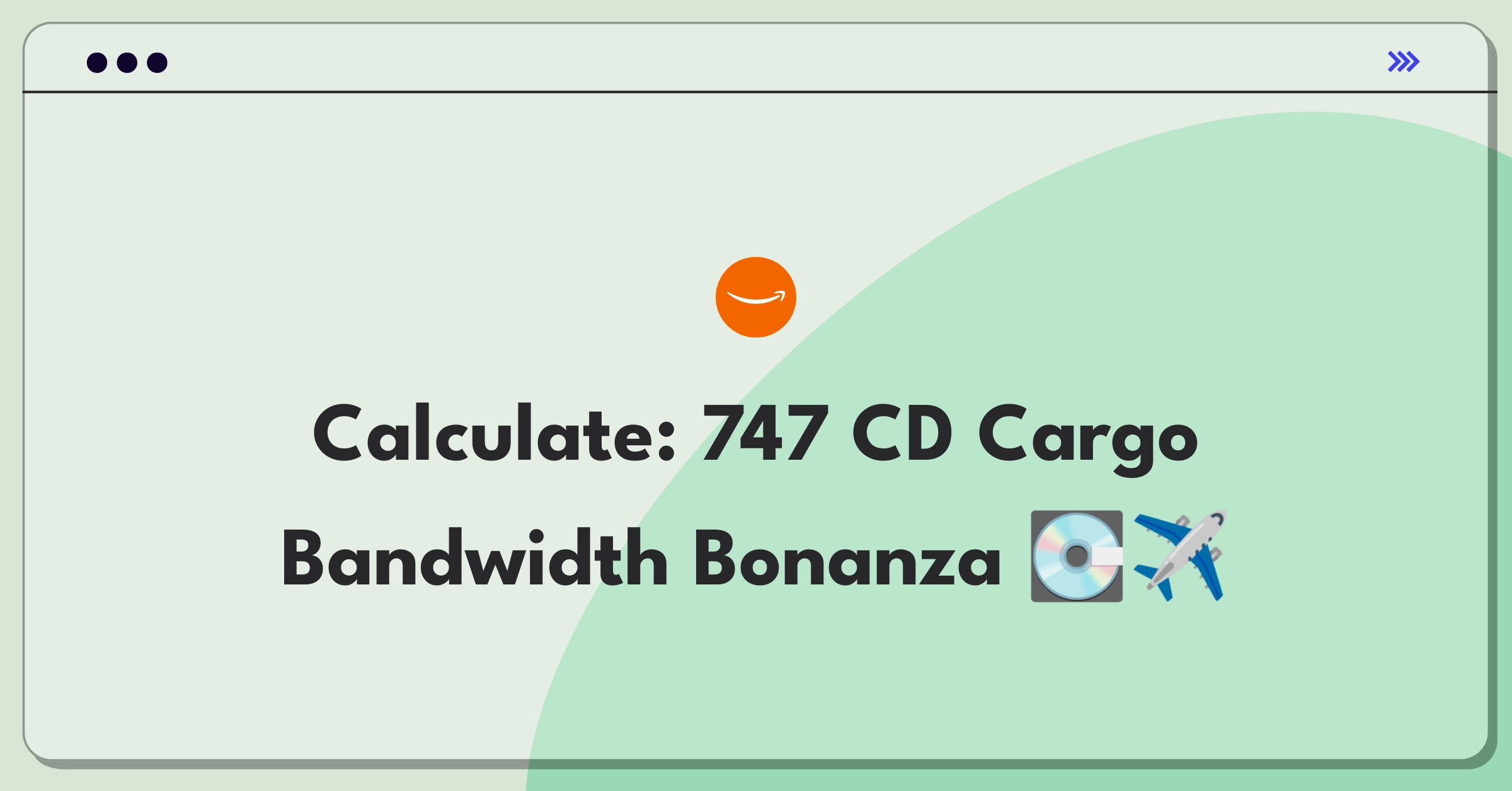 Product Management Guesstimate Question: Estimating data transfer rate of CDs in a transatlantic 747 flight