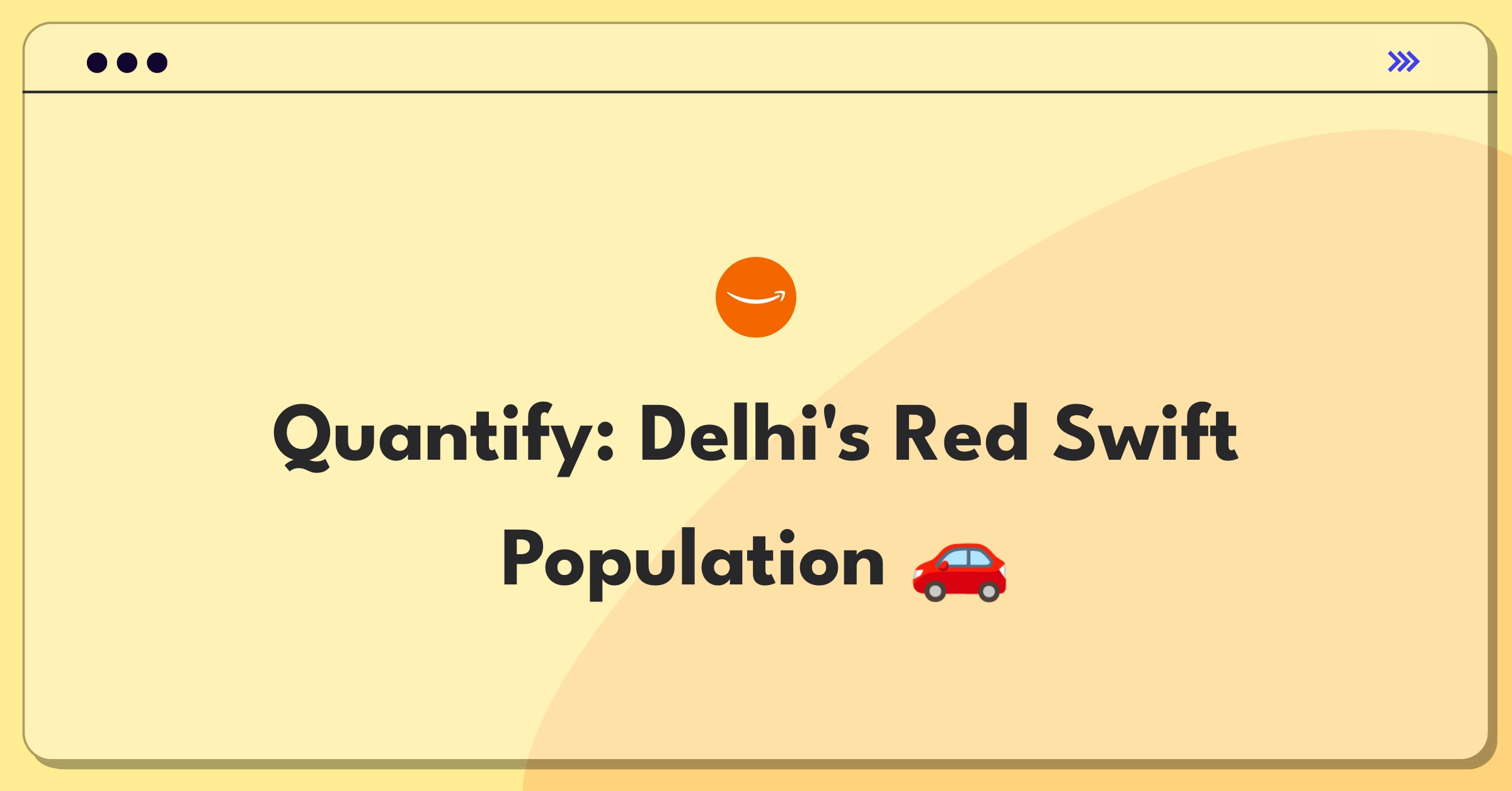 Product Management Guesstimate Question: Estimating number of red Swift cars in Delhi