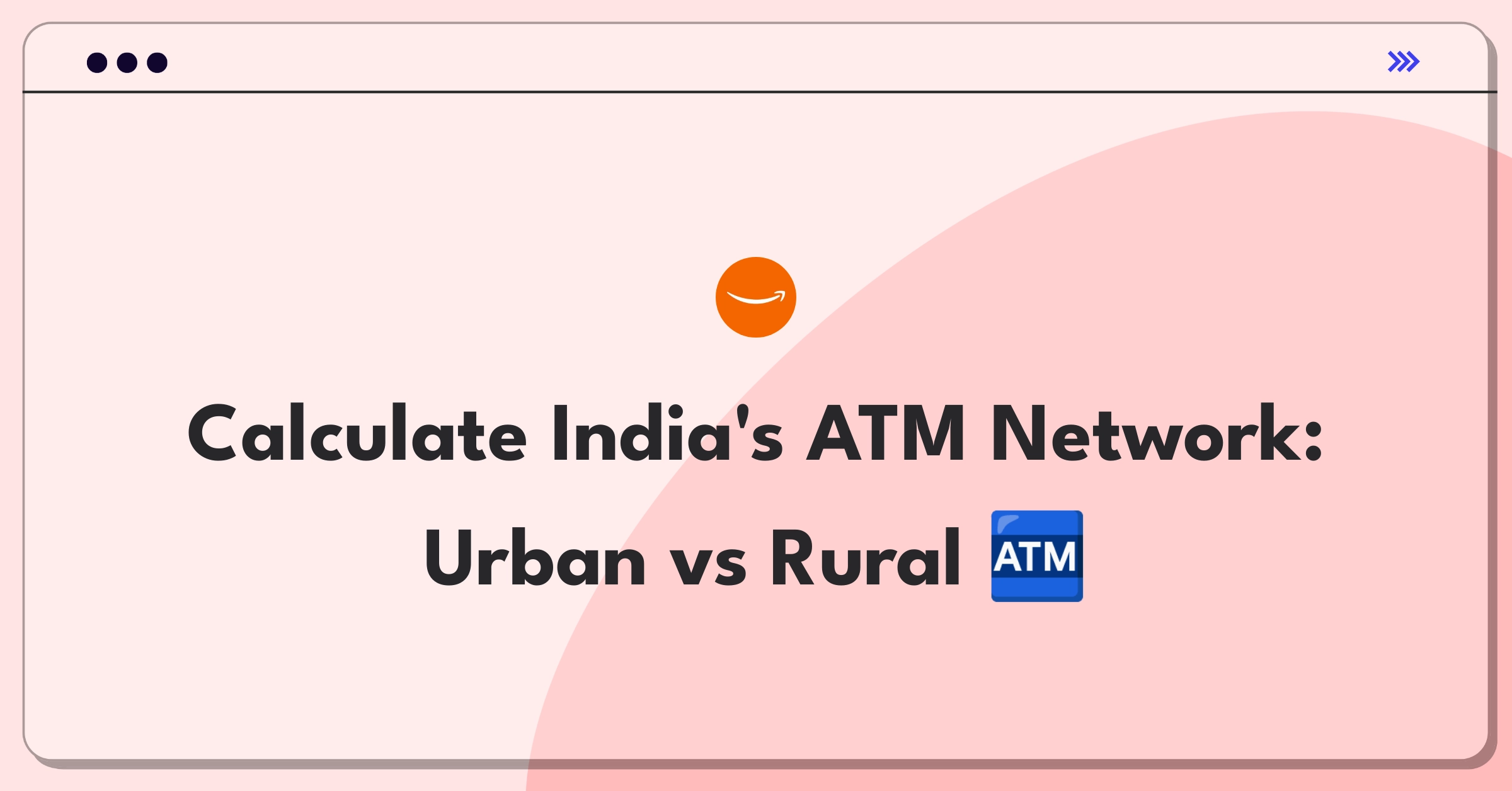 Product Management Guesstimate Question: Estimating the number of ATMs across India's diverse landscape