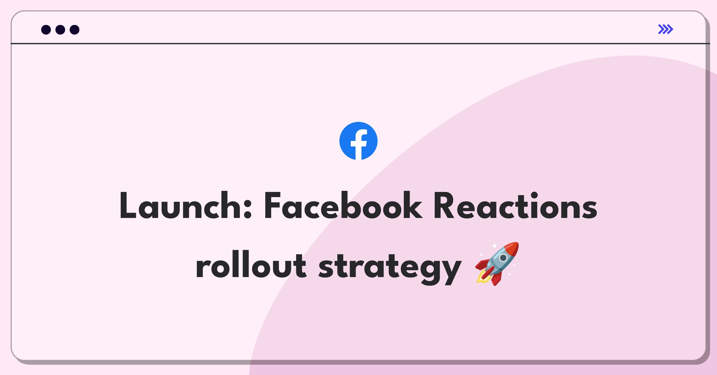 Product Management Launch Question: Facebook Reactions global release strategy and monitoring plan