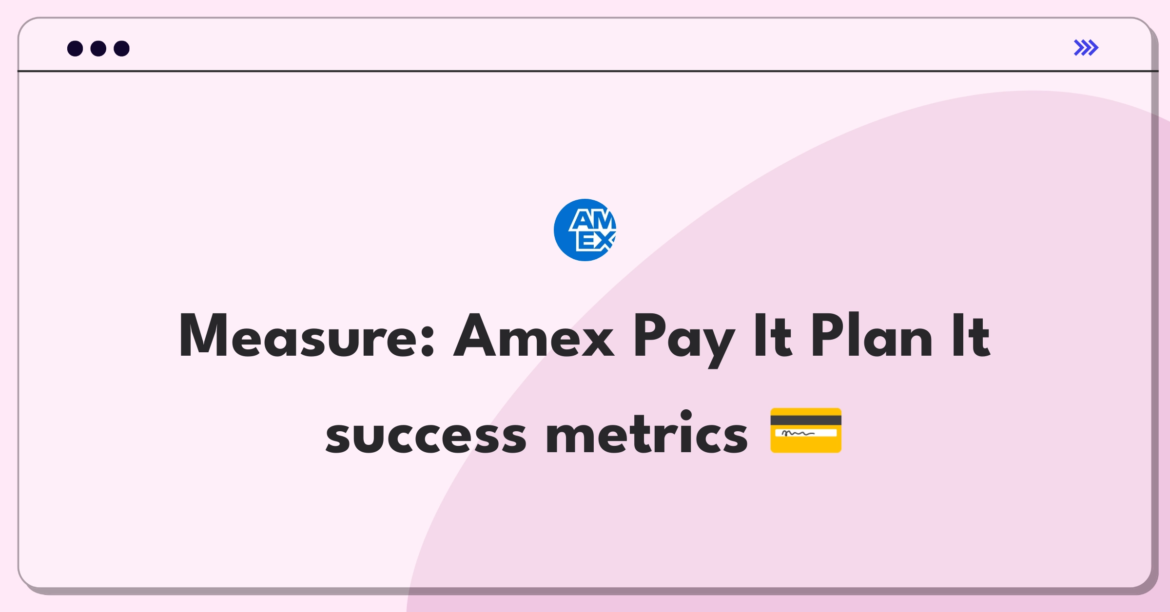 Product Management Analytics Question: Defining success metrics for American Express Pay It Plan It feature