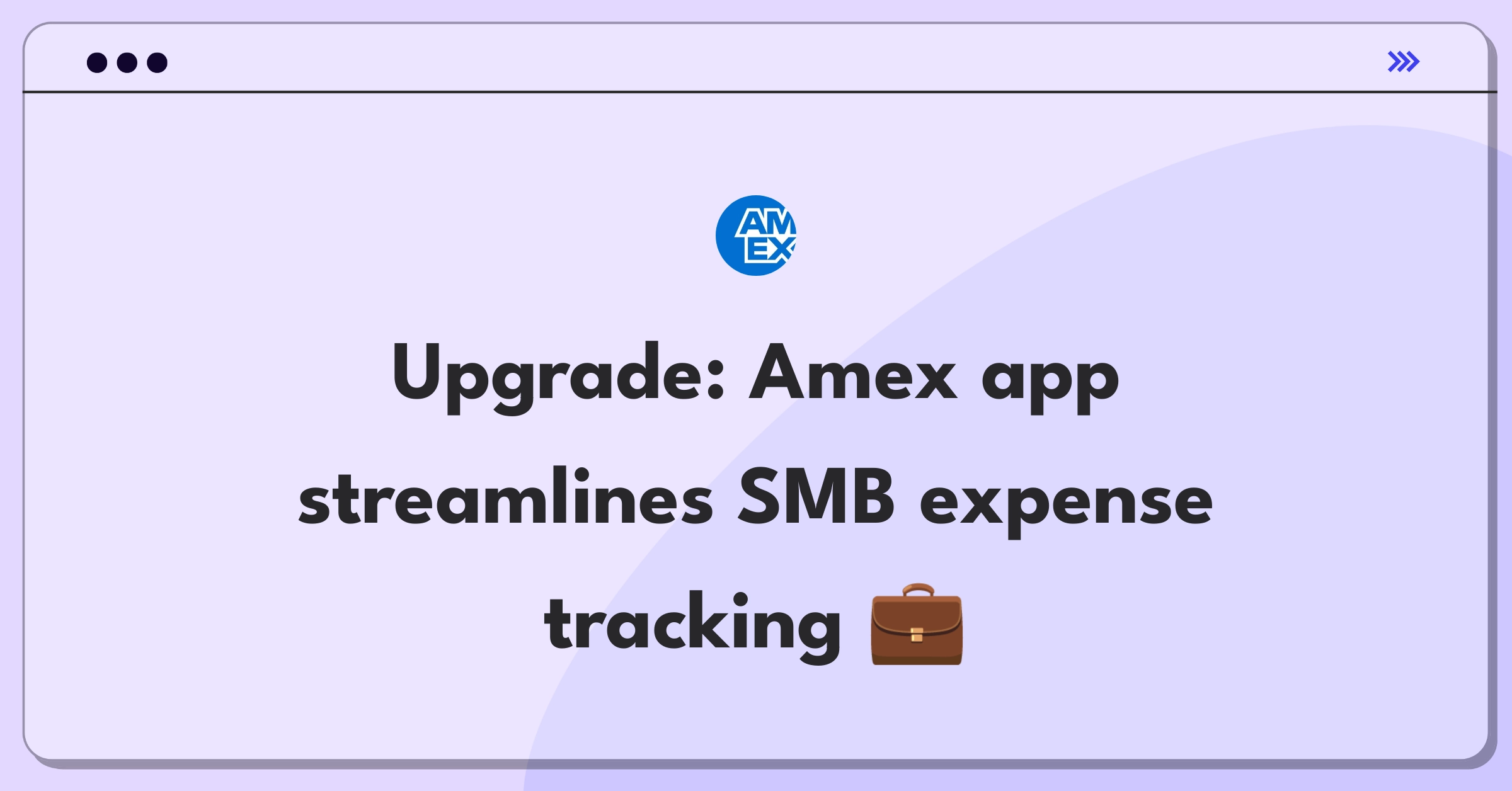 Product Management Improvement Question: American Express mobile app features for small business expense tracking