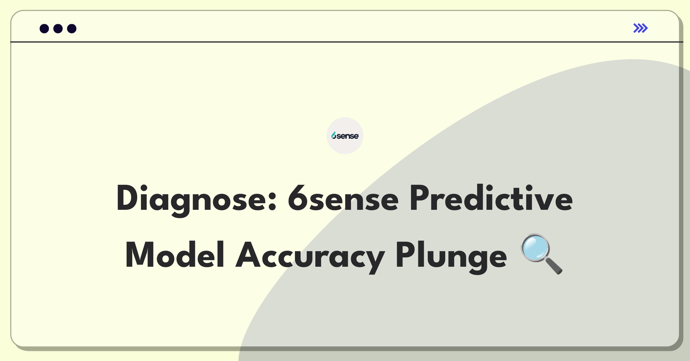 Product Management Root Cause Analysis Question: Investigating 6sense's predictive analytics model accuracy decline