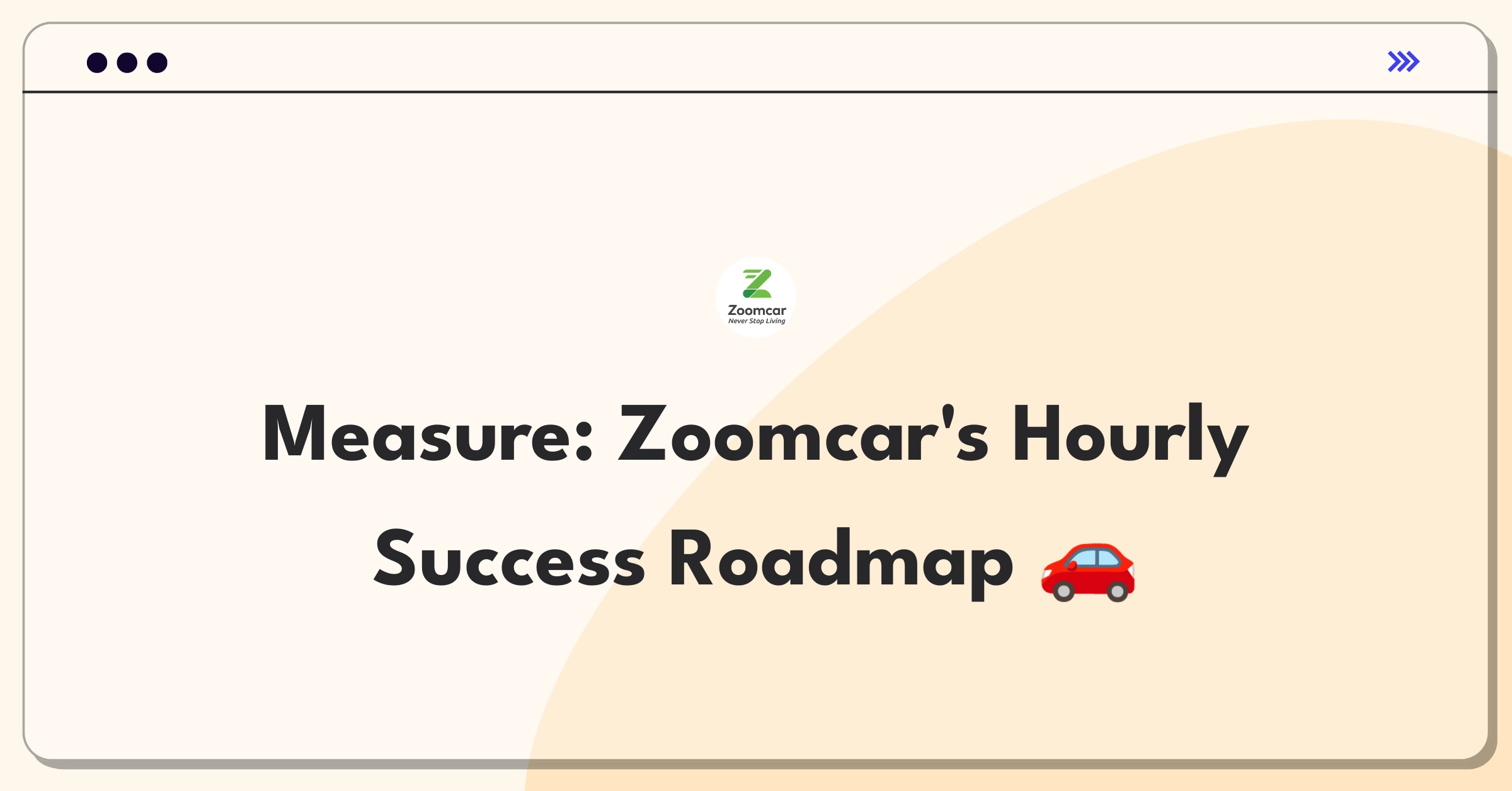 Product Management Metrics Question: Measuring success of Zoomcar's hourly rental option with key performance indicators