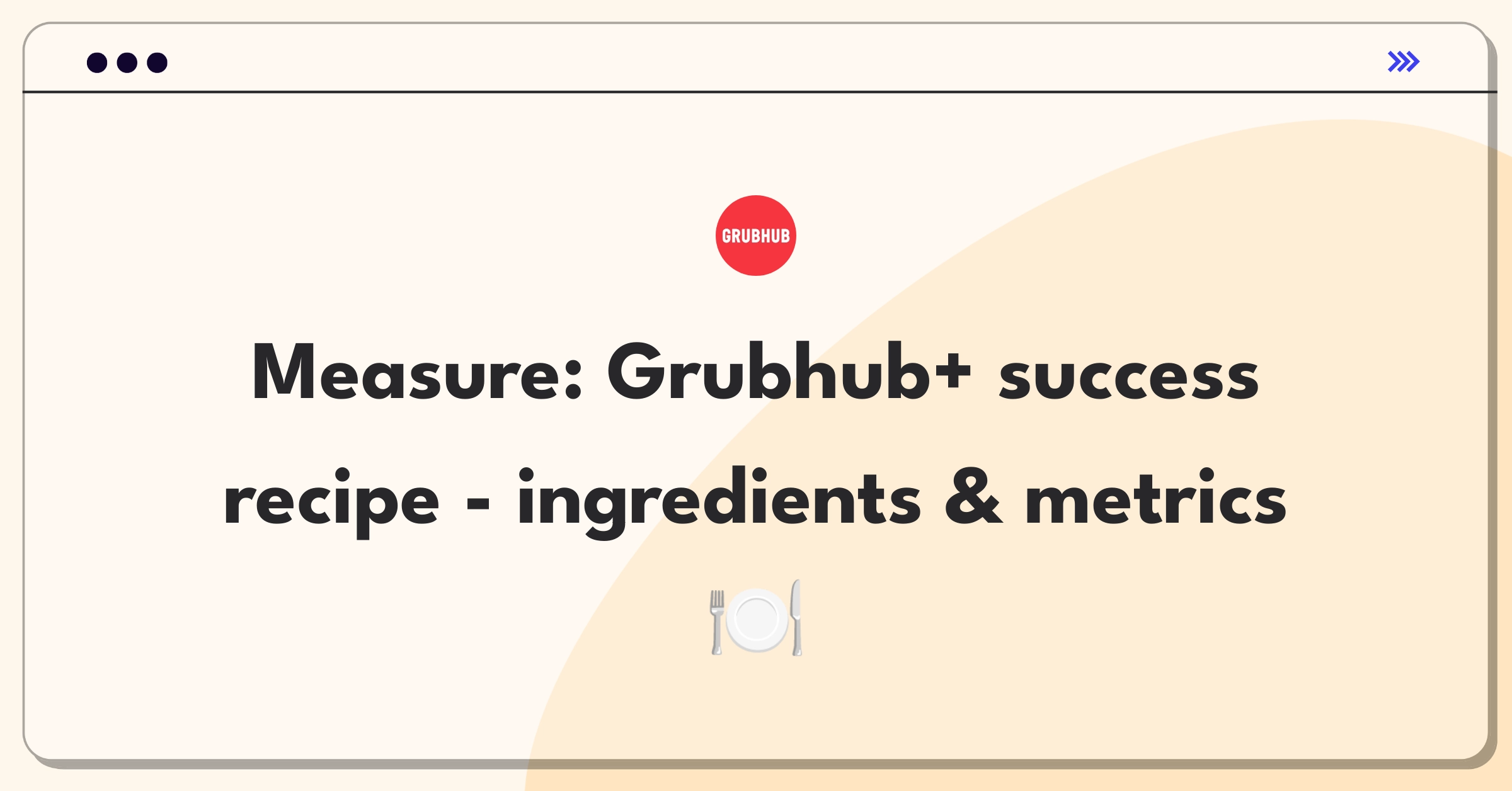 Product Management Analytics Question: Defining success metrics for Grubhub+ subscription service