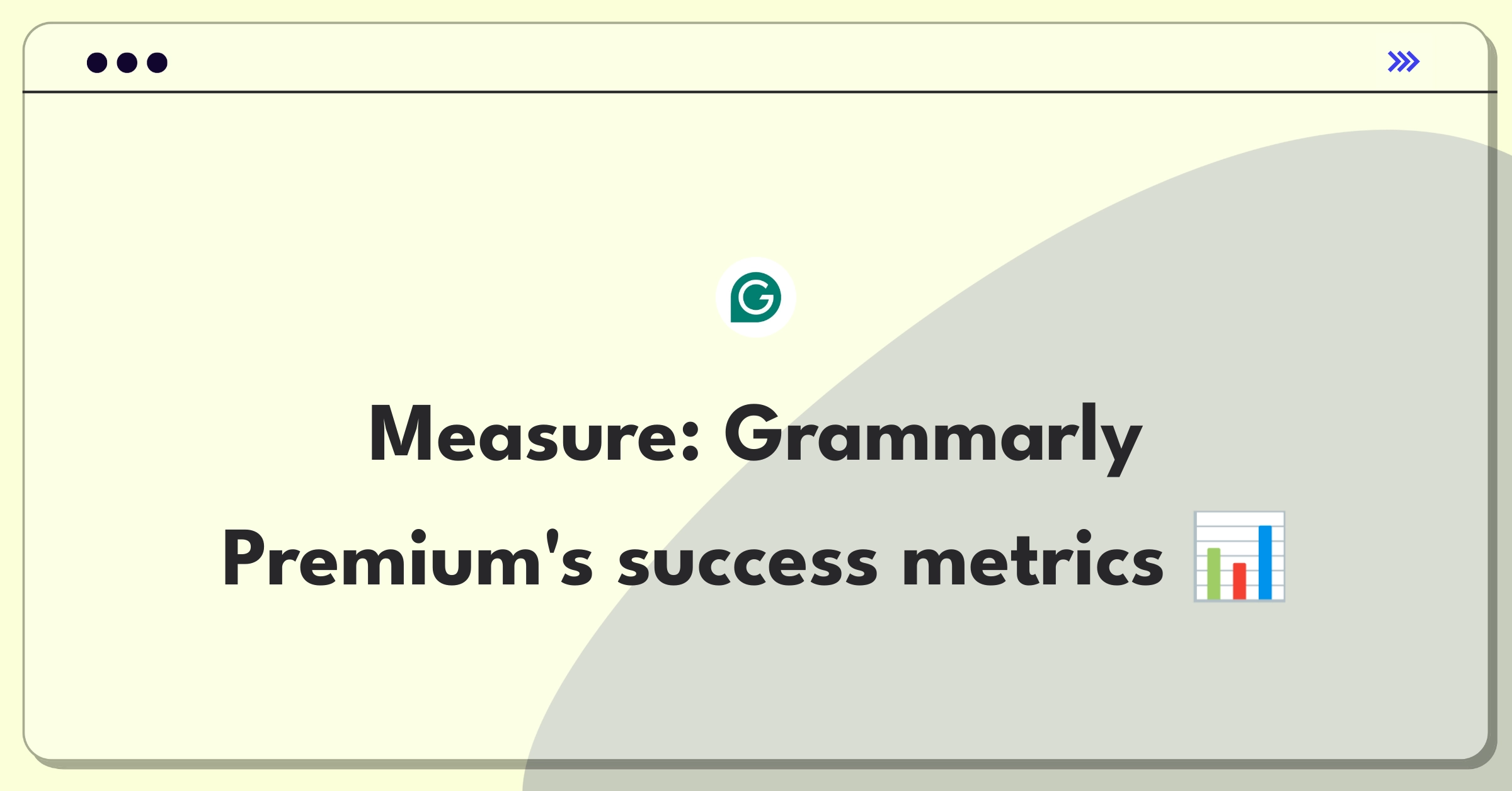 Product Management Success Metrics Question: Evaluating Grammarly Premium subscription service performance