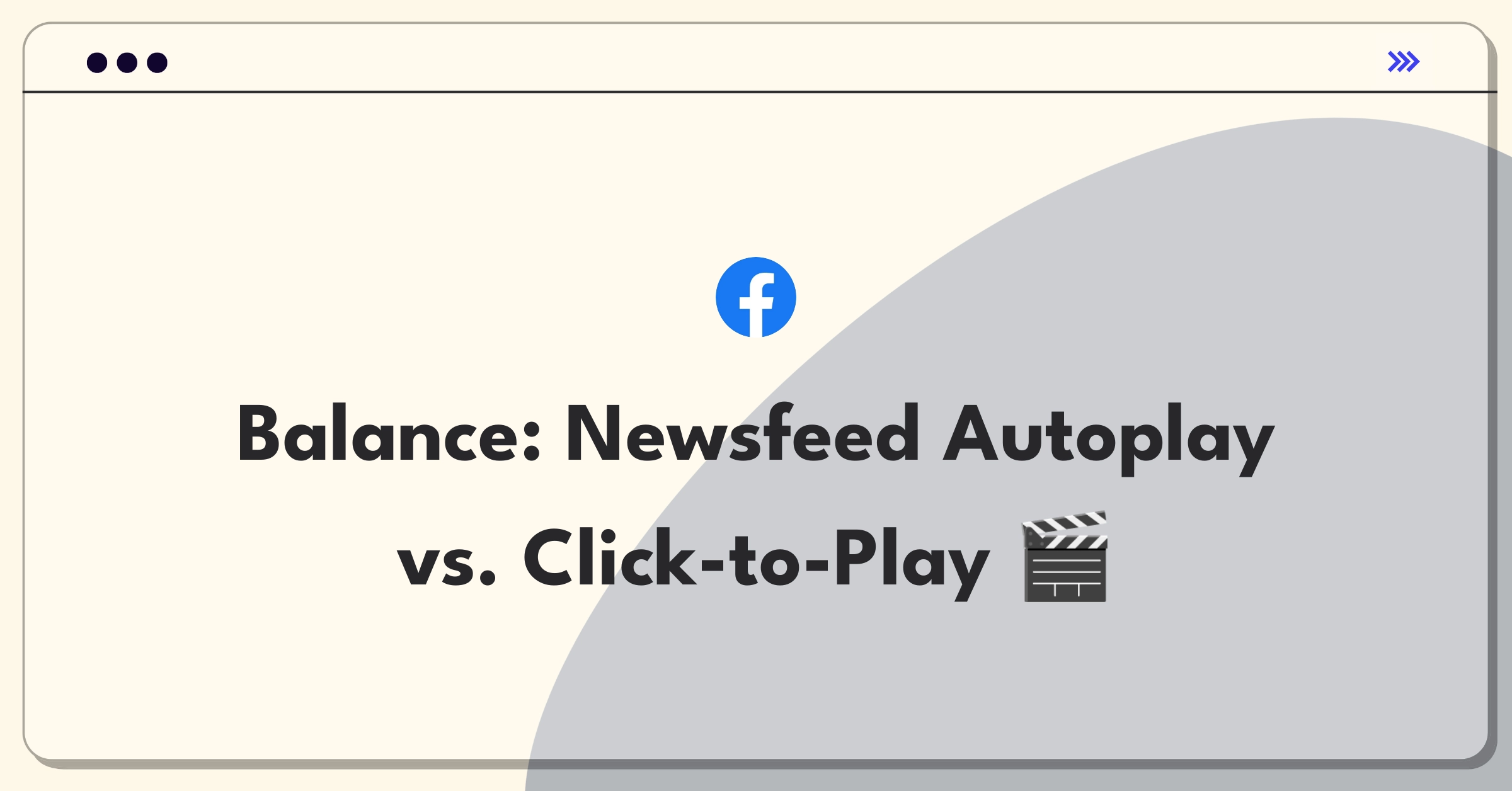 Product Management Trade-off Question: Facebook Newsfeed video autoplay decision balancing user experience and engagement