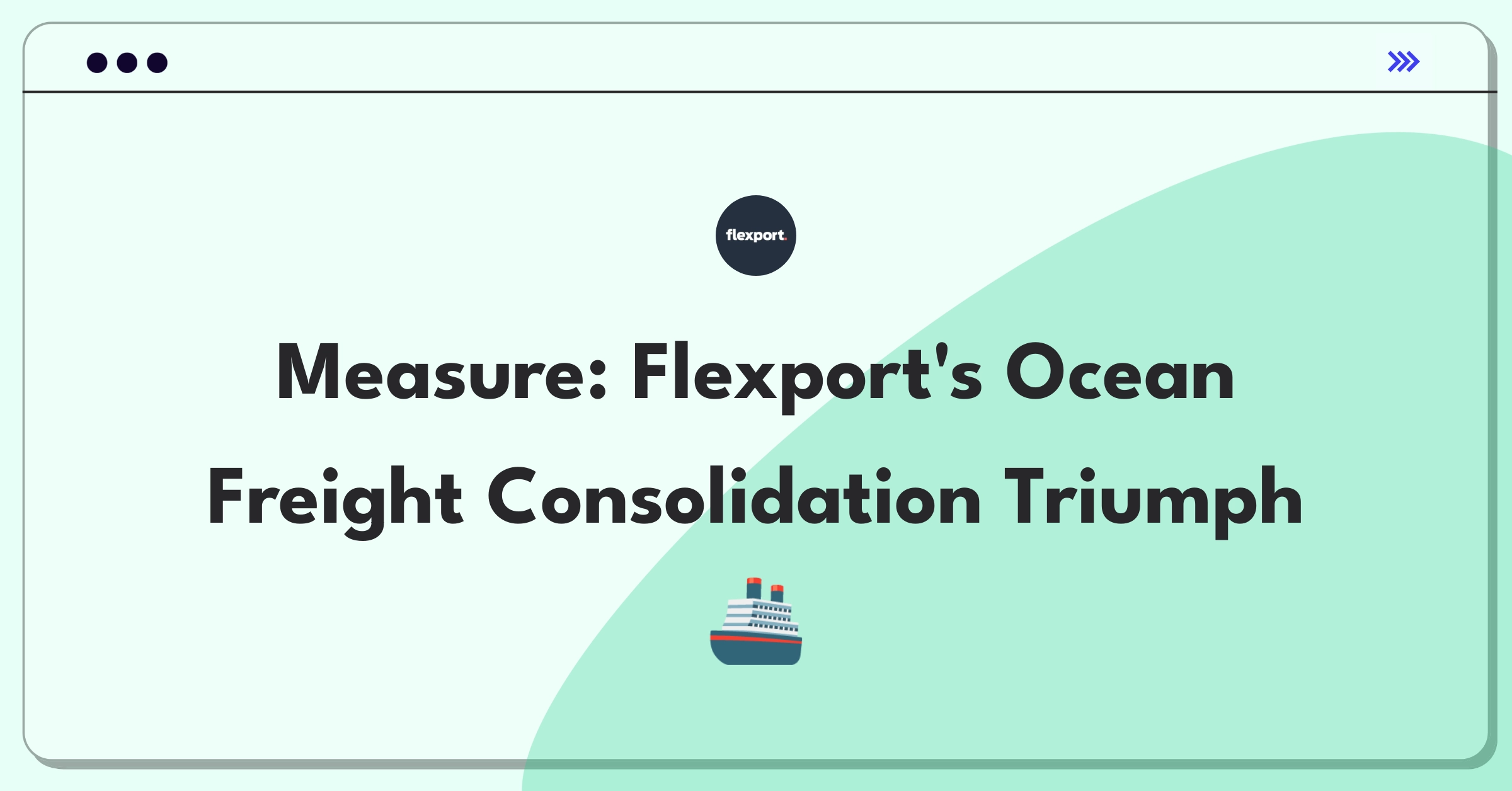 Product Management Analytics Question: Measuring success of Flexport's Ocean Freight Consolidation service