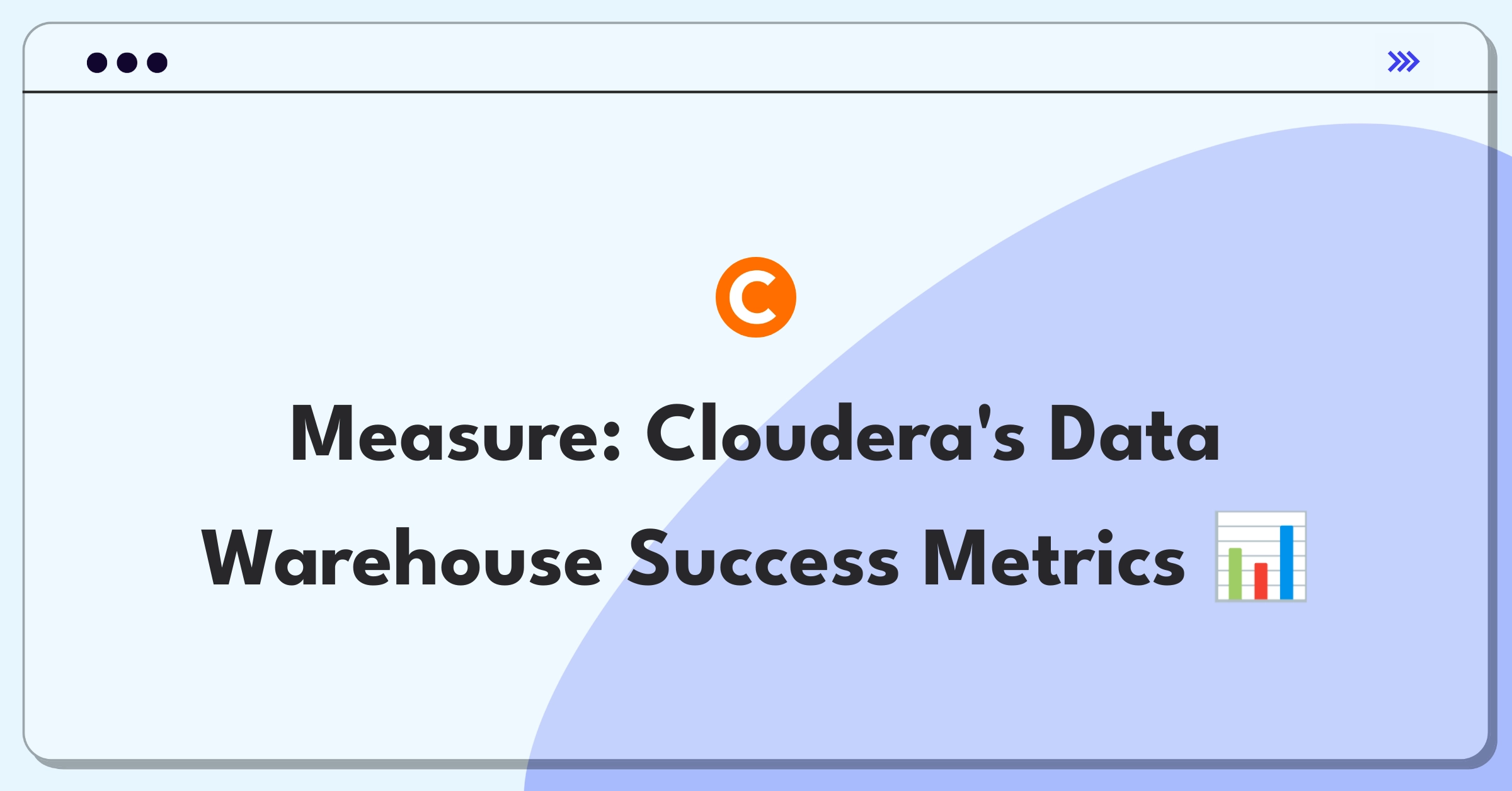 Product Management Analytics Question: Measuring success of Cloudera's Data Warehouse with key metrics and strategies