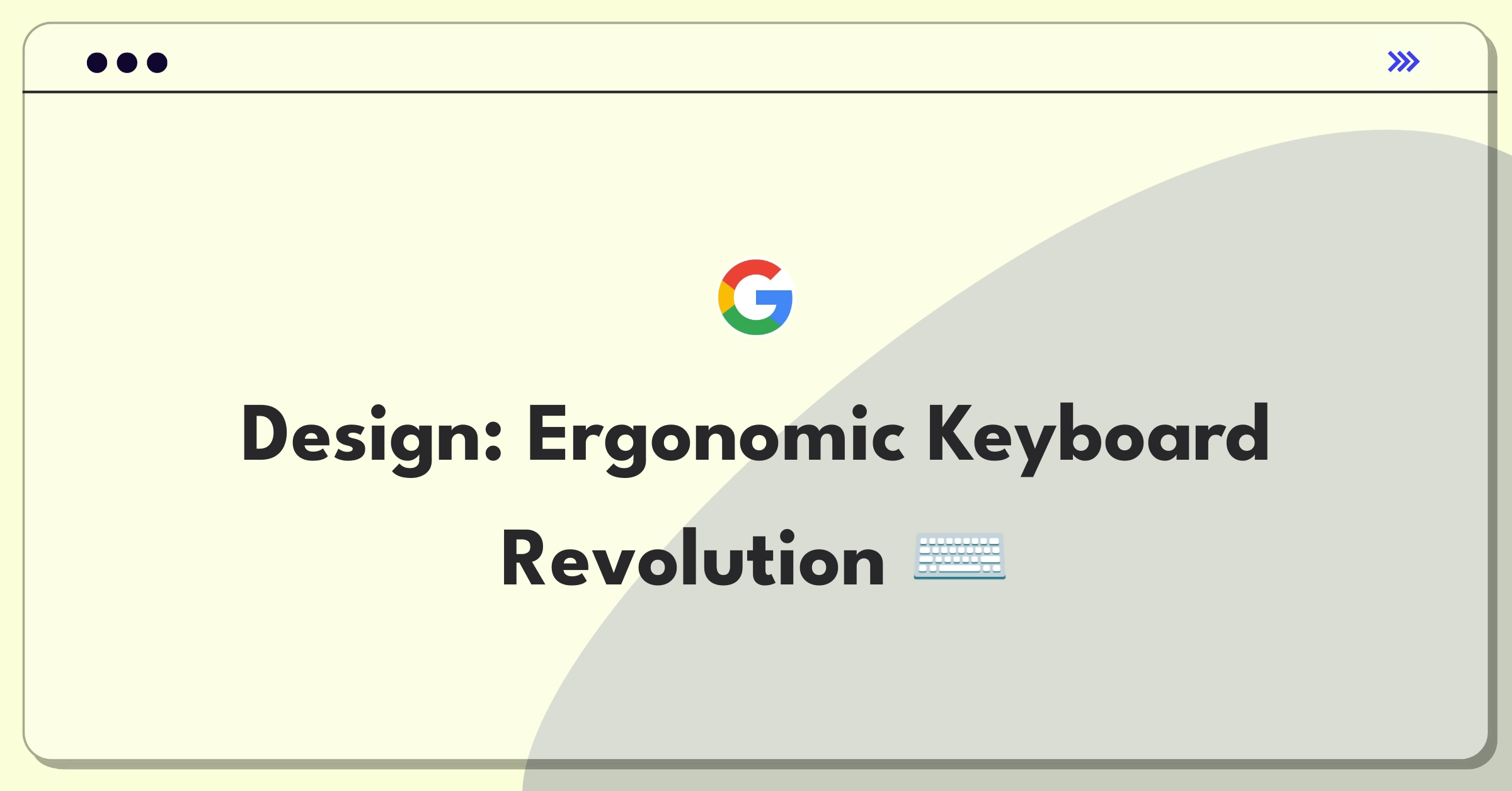 Product Management Design Question: Innovative computer keyboard with ergonomic features and customizable layout