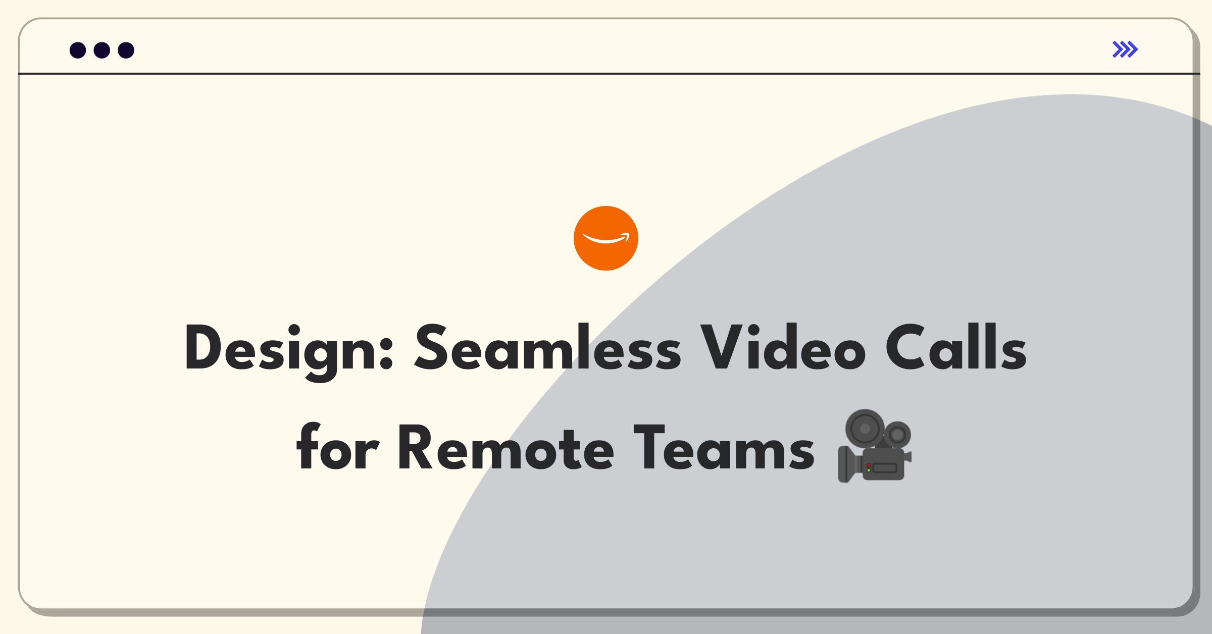 Product Management Design Question: Whiteboard sketch of video conferencing app interface with user-centric features