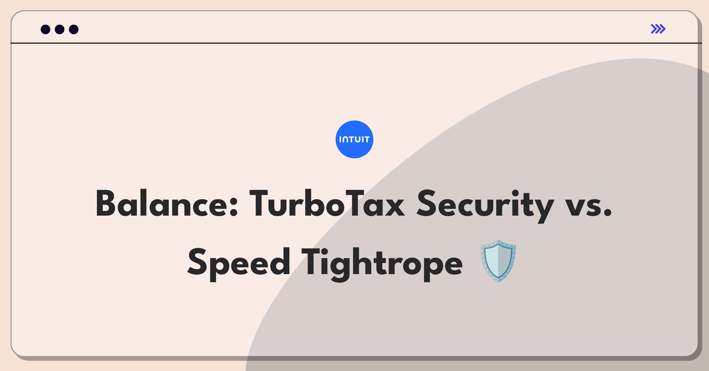 Product Management Tradeoff Question: Balancing TurboTax security measures with user experience and filing speed