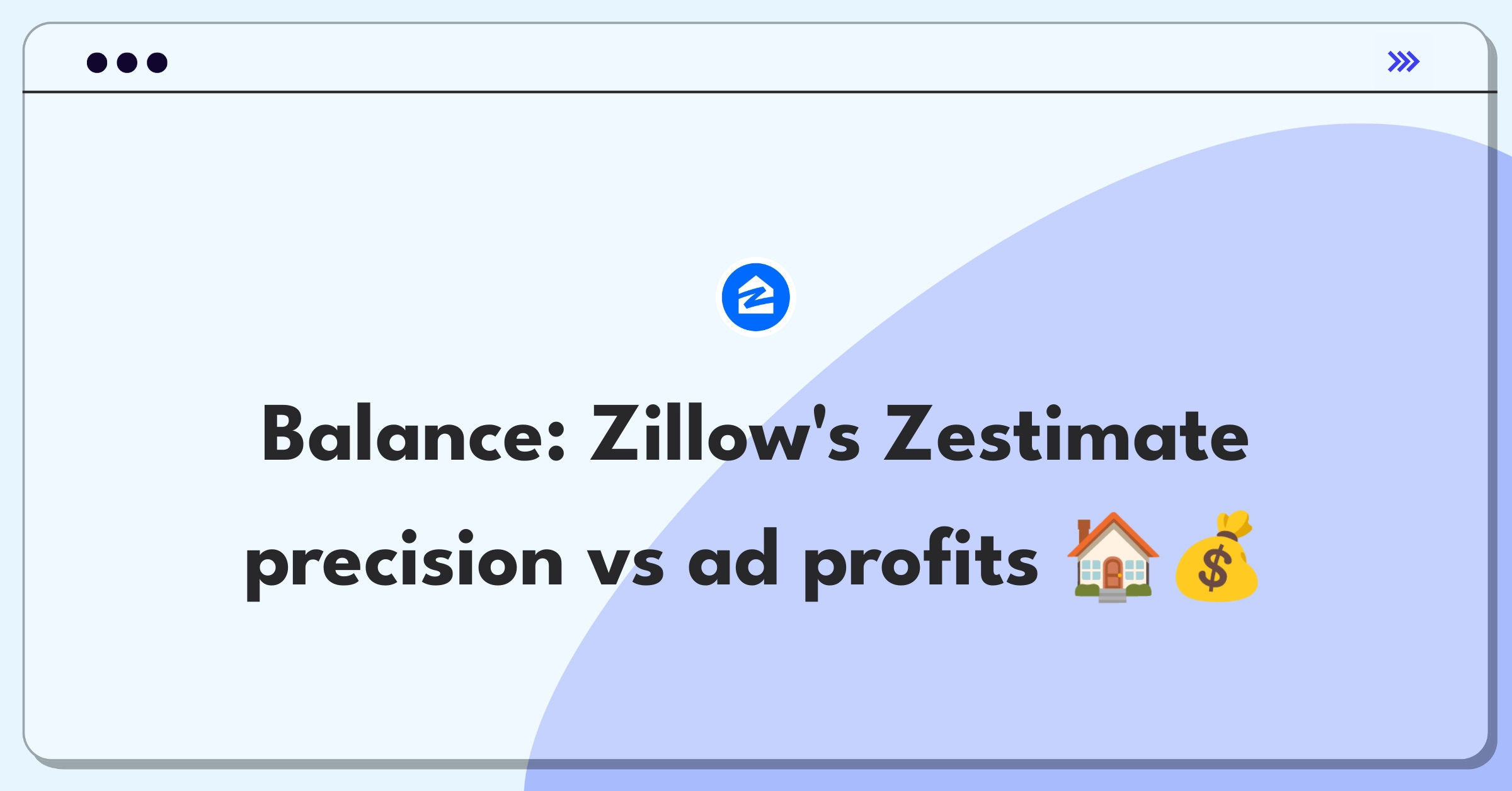 Product Management Tradeoff Question: Zillow balancing Zestimate accuracy with advertising revenue