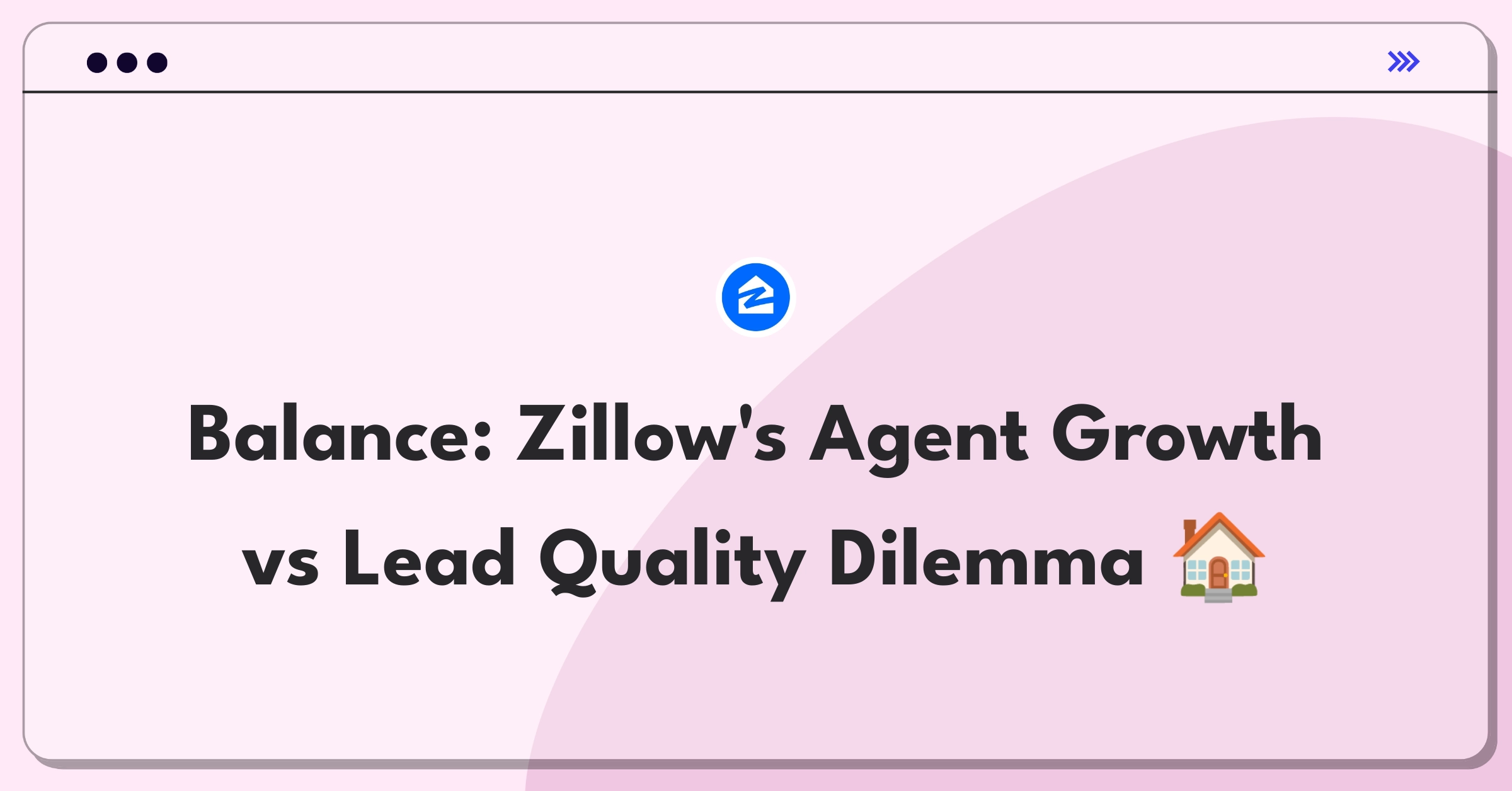 Product Management Tradeoff Question: Zillow Premier Agent program balancing growth and lead quality