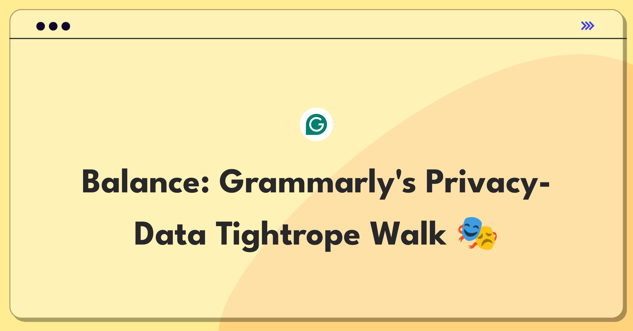 Product Management Trade-Off Question: Balancing user privacy and data collection for AI improvement in writing tools