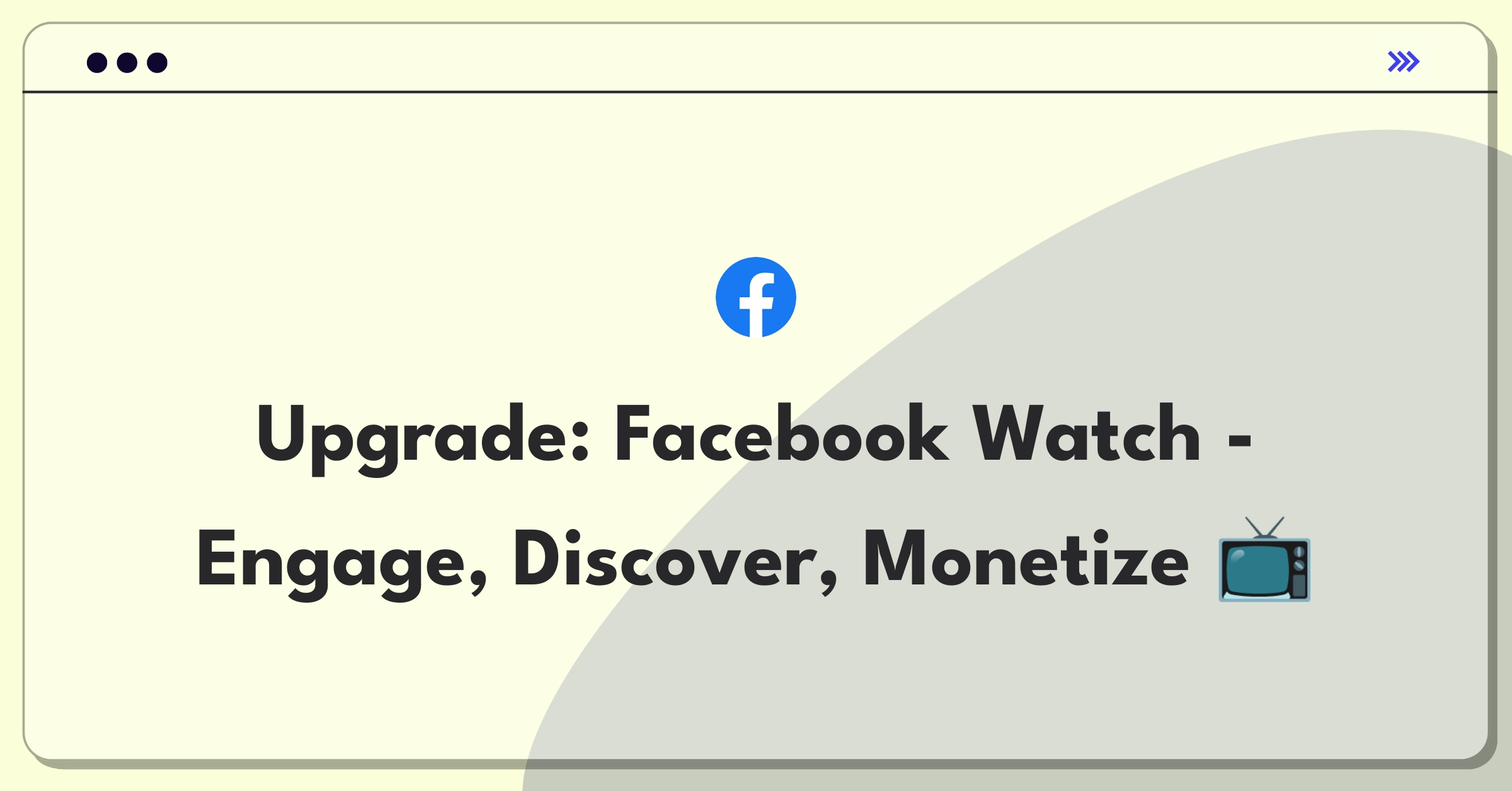 Product Management Strategy Question: Improving Facebook Watch platform with focus on user engagement and content discovery