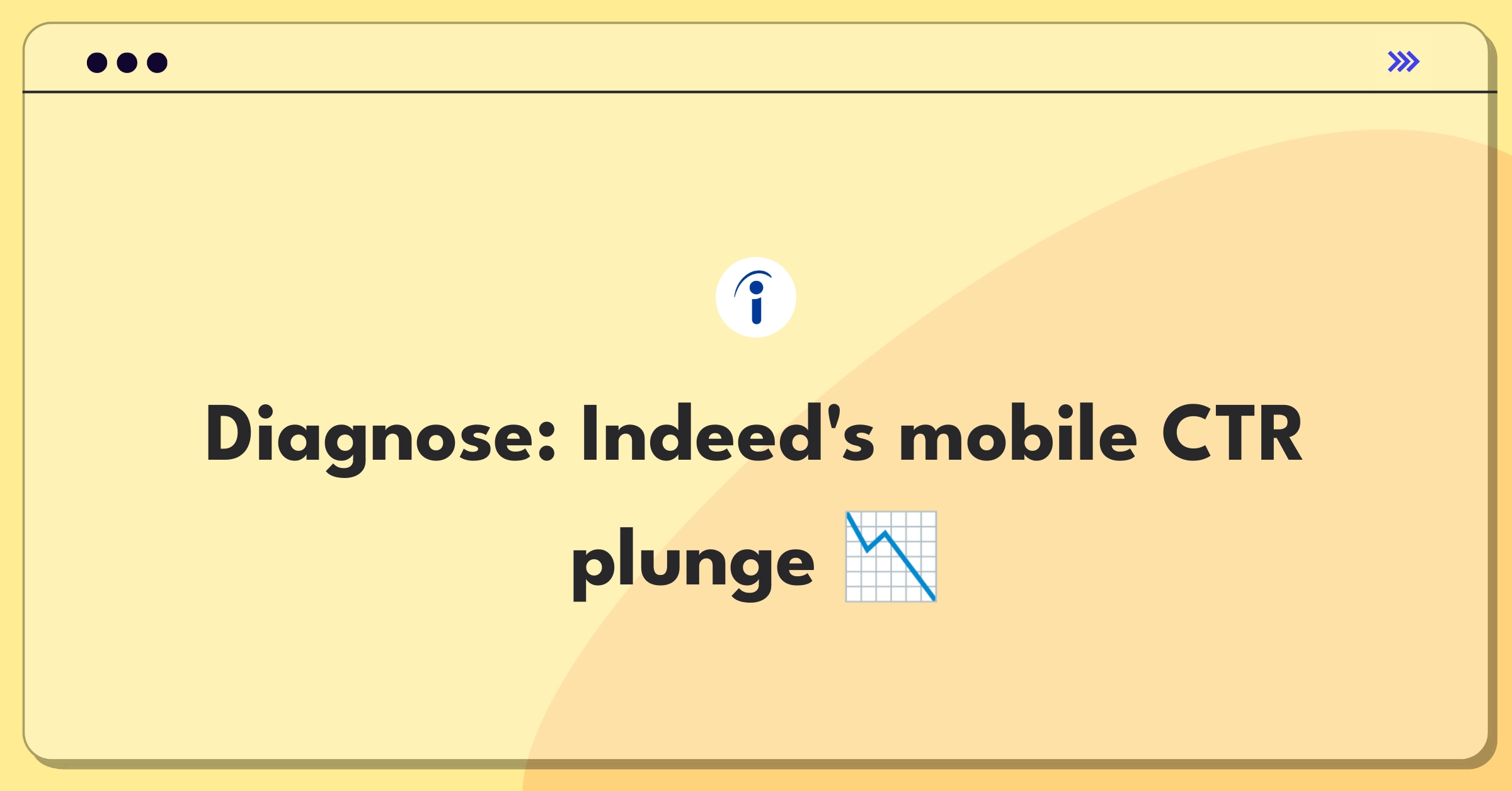 Product Management Root Cause Analysis Question: Investigating Indeed's mobile app sponsored job click-through rate decline